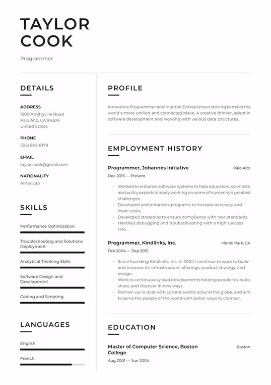 Clean Resume